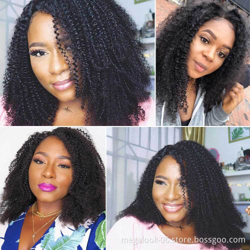 Wholesale China Headband Virgin Remy Cuticle Aligned Bangs Jerry Curly Human Hair Wig